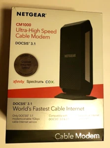 Netgear CM1000 Black DOCSIS 3.1 Ultra-High Speed Cable Modem in Box works/used - Picture 1 of 11