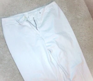 WOMEN'S JEANS WINTER WHITE SIZE 14 100% Cotton Straight Leg Regular - Picture 1 of 4