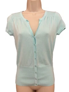 MONSOON 8 Pale Blue Short Sleeve Lightweight Cardigan - Picture 1 of 8
