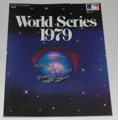 ENRIQUE ROMO SIGNED AUTO'D 1979 WORLD SERIES PROGRAM PITTSBURGH PIRATES MLB - Image 1 of 3