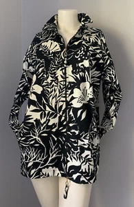 St. John's Sport Black & White Full Zip Jacket Collar Pockets Long Sleeve Coat S - Picture 1 of 12