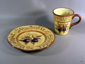 CERTIFIED IINTERNATIONAL GEOFFREY ALLEN ~ TUSCAN  2 Piece Lunch Set PICTURES - Picture 1 of 6