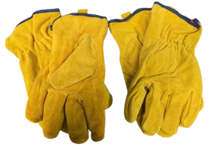 Lined Split Cowhide Leather Gloves Driving Construction Farming LARGE 2 Pack - Bild 1 von 3