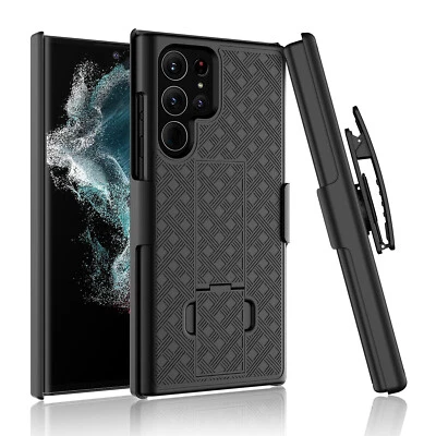 For Samsung Galaxy S23 S22 S21 S24 Ultra Plus Case Belt Clip Holster Stand Cover - Image 1 of 4