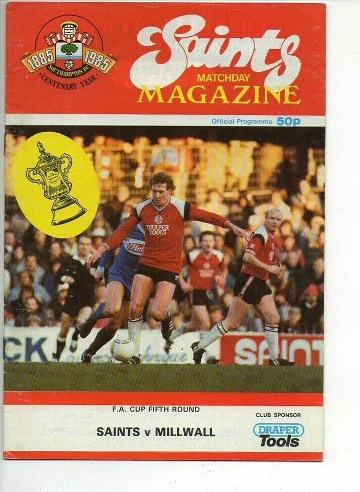 Southampton v Millwall 1985/86 FA Cup 5th Round - Image 1 of 1