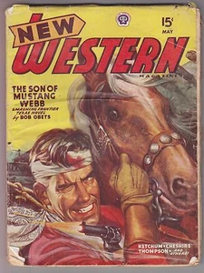 New Western May 1946 Pulp Philip Ketchum Giff Cheshire Bob Obets Burlingham - Picture 1 of 6