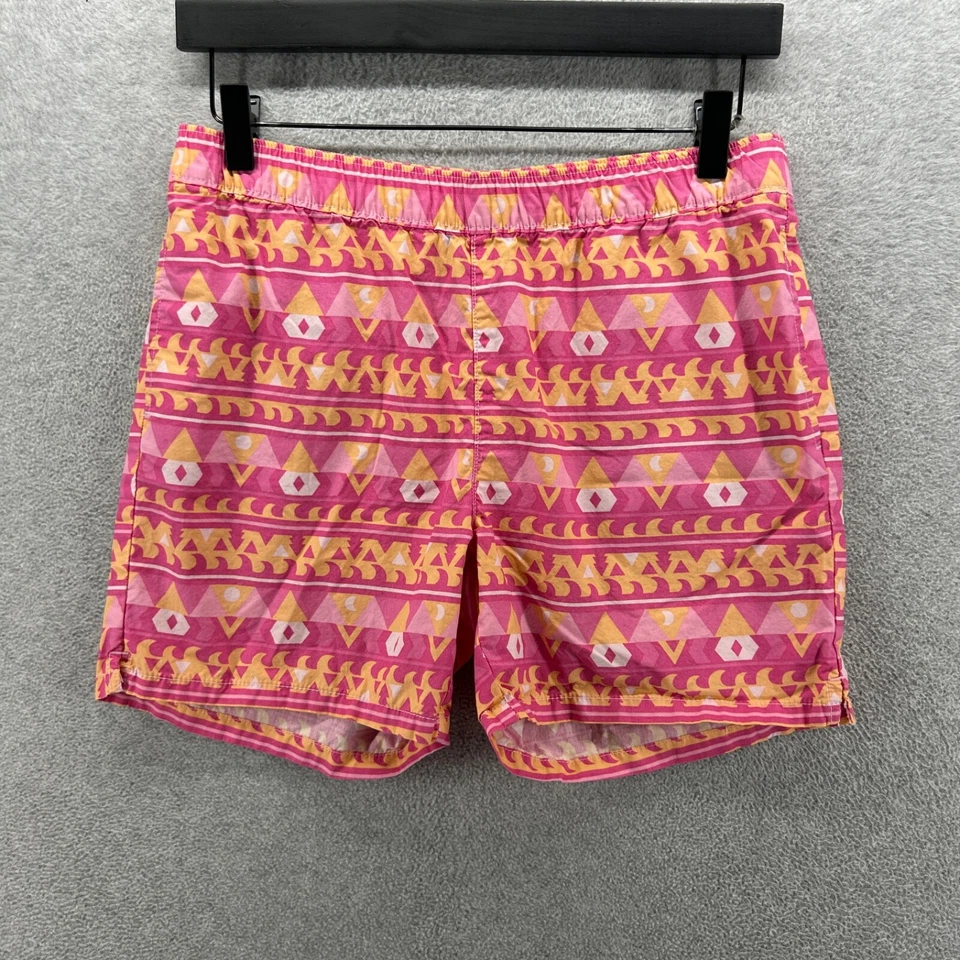 Pantalones Cortos Columbia Niña Grande 14/16 Rosa Geométrico Pull On Sin Forro Rendimiento Natación Foto 1 de 4