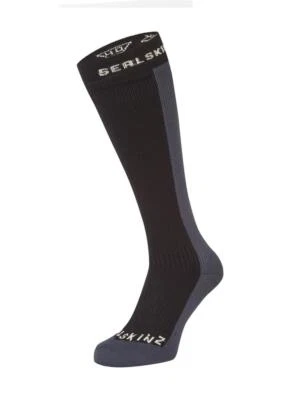 Sealskinz Worstead Waterproof Cold Weather Knee Length Sock - Black - Image 1 of 4