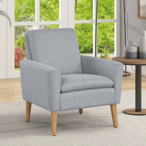Butacas Sillones Silla Sofa De Sala Modernas Gris Muebles Para Dormitorio Cuarto - Picture 1 of 3