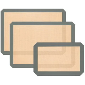 Silicone Baking Mat 3 Pack Reusable Non-Stick Food Safe Mat for Baking Cooking - Picture 1 of 6
