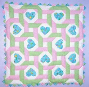 Love Bugs Intertwined Spring Time Baby Quilt Pattern - Picture 1 of 1