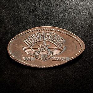 Musée du vol logo Lone Star - pièce de presse souvenir allongé d'un penny