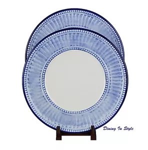 2er Set Speiseteller, TOP! Tabletops Unlimited Villa Colore, blau - Bild 1 von 3