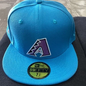 New Era Arizona Diamondbacks Blue Fitted Cap Size 7 1/4 - Picture 1 of 5