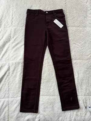 Pantalones de mezclilla French Connection para hombre ajustados 30 nuevos con etiquetas borgoña oscura (32x32 real) Foto 1 de 4