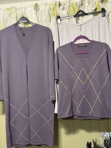 Ladies Jacques Vert 3 Piece Skirt Jumper and Long Length Cardigan/Jacket. - Picture 1 of 2