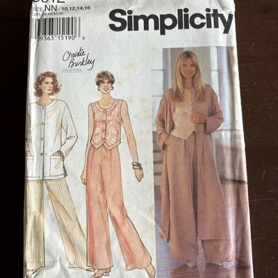 Simplicity Pattern 8912 Misses Unlined Jacket In 2 Lengths, Top & Pants Sz 10-16 - Image 1 of 3