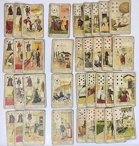 Raro mazzo di carte CESARE JONA TORINO 1928  cartomanzia COMPLETO - Imagen 1 de 16