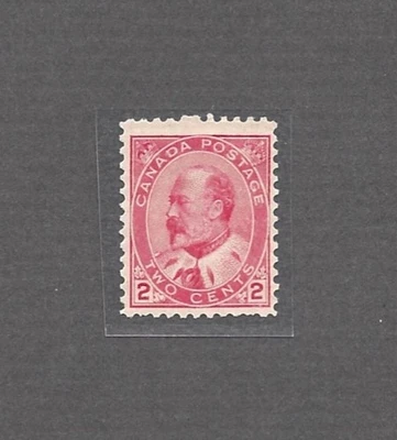 Canada Stamp #90, Mint Hinged, 2 Cent Edward, Fine +, CV +/- $25.00 - Image 1 of 2