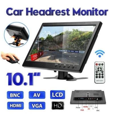 PODOFO 10.1" HD CCTV LCD Screen Monitor PC AV/RCA/VGA/HDMI/BNC Video Display w/ Speaker