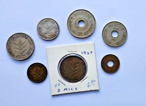 Juego Completo Monedas Mandato Británico Palestina 1 2 5 10 20 50 100 Mil Inc 1933 - Imagen 1 de 9