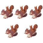 10 Pcs Squirrel Ornament Abs Child Actionfigures Figurines For Kids Miniature