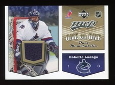 2007-08 Upper Deck MVP Roberto Luongo & Kiprusoff One on Dual Memorabilia