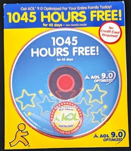 "Yellow STARS" Vintage America Online Collectible Disc, AOL v9.0 CD! - Picture 1 of 1