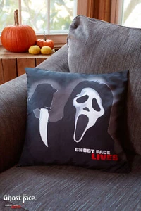 Ghost Face Fabric Pillow Cover Halloween Decoration Prop NEW Scream - Picture 1 of 2