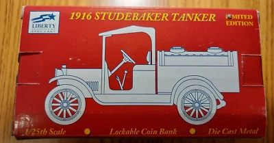 Liberty Classics 1916 Studebaker Pennzoil Tanker Locking Bank *NEW* - Image 1 of 4