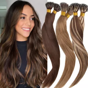 8A Nano Ring Tip Micro Beads Hair Extensions Russian Remy Human Hair THICK 150g - Picture 1 of 50