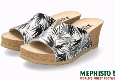 Sandalia Mephisto Lisane cuña deslizable nueva sin caja, talla 41 / EE. UU. 10,5 nueva MODELO DE EXHIBICIÓN  Foto 1 de 4