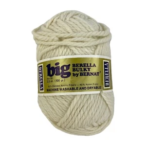 Vintage Berella by Bernat Single Skein Natural 4 Knitting Worsted Gauge Yarn - Imagen 1 de 6