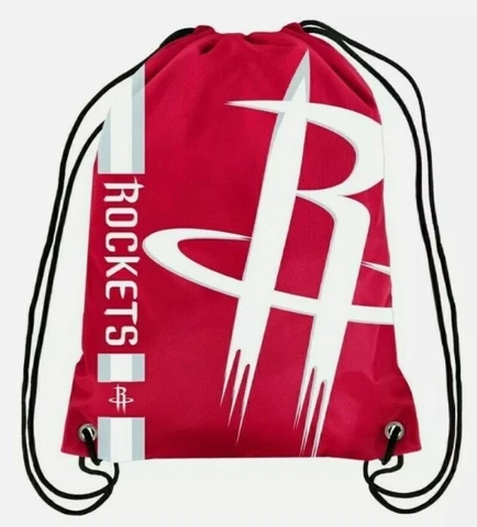 NEW FOCO Houston Rockets String Bag Red & White & Silver 13"x18" Cover