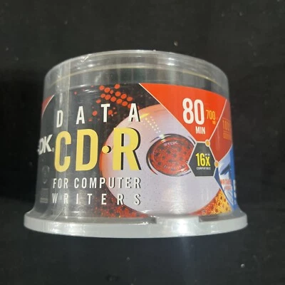 NEW SEALED  50 Pack TDK Blank Data Computer Burning 48x 700mb 80 Min Recordable - Image 1 of 3