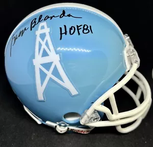 HOUSTON OILERS GEORGE BLANDA SIGNED MINI HELMET JSA COA AUTHENTIC RAIDERS HOF - Picture 1 of 2