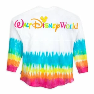 NWT Walt Disney World Parks Dip Dye Spirit Jersey Sz L Large ~ NEON RAINBOW~ NEW - Picture 1 of 3