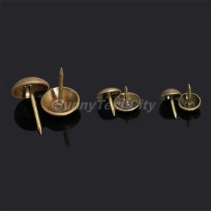 100x Antique Round Upholstery Nails Tacks Jewelry Box Case Sofa Furniture Studs - Picture 1 of 4