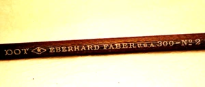 "Punkt (Stern im Diamanten) EBERHARD FABER U.S.A. 300-Nr.2"TEXTURIERTER unbenutzter Bleistift - Bild 1 von 11