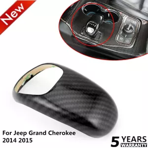 Cubierta de perilla de cambio de marchas de fibra de carbono adorno para Jeep Grand Cherokee 2014 2015 - Imagen 1 de 6