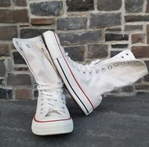 Women's Size 6 Converse White Extra High Top Chuck Sneakers Shoes 104823F