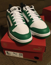 puma men's rebound joy low sneakers size 10 and 10.5 kelly green, black, white