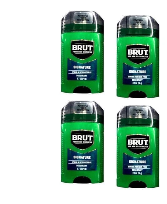 4 NUEVOS ANTITRANSPIRANTES PARA HOMBRE BRUT SIGNATURE SIN MANCHAS Y RESIDUOS + DESODORANTE 2 OZ Foto 1 de 1