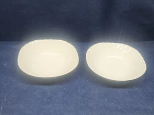 2003 Johnson Brothers Ironstone 1883 "Regency White" Set/2 Square Cereal Bowls - Picture 1 of 5