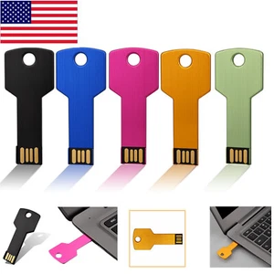 2/4/8/16/32GB USB 2.0 Key Flash Drive Thumb Drive Storage U Disk Memory PenStick - Picture 1 of 14