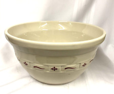 Longaberger Pottery Red Woven Traditions Large Mixing Bowl 12" ~ Very Nice!