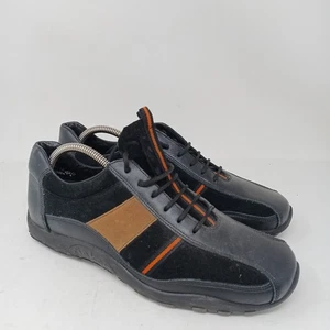 Rieker Hombres Zapatos UK 9 Negro Cuero Zapatillas Informales - Imagen 1 de 12