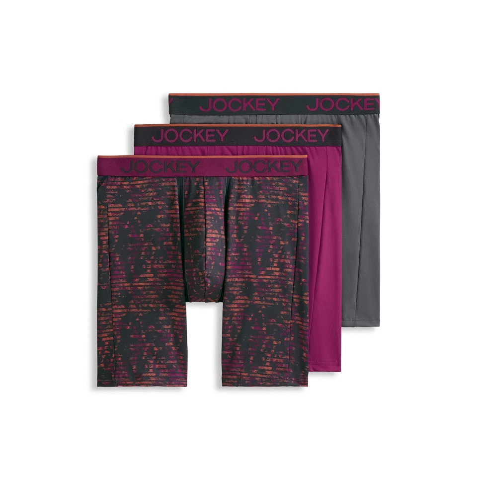 Calzoncillo boxer de pierna larga de microfibra con bolsa a prueba de rozaduras Jockey para hombre de 8,5" - Paquete de 3 Foto 1 de 1