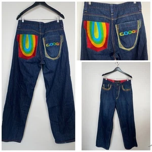 Coogi Jeans Men 34x34(Actual 34x32) Rainbow Colorful Baggy Loose Embroidered - Picture 1 of 18