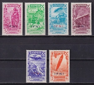 España - 1943 - Ifni - Edifil 7/12 - Beneficencia - Bien centrado - MNH - Picture 1 of 1